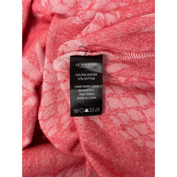 Le Superbe Sweater Large Womens Red Towel Terry Pineapple Sweatshirt Resort - Picture 8 of 8